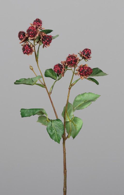 Kunstig Rød Brombærgren 44 Cm Blomsterdekoration