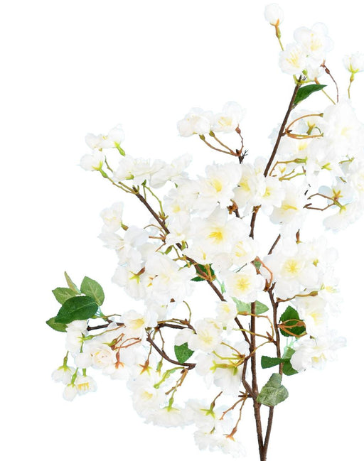 Kunstig Kirsebærgren Hvide Blomster 105Cm