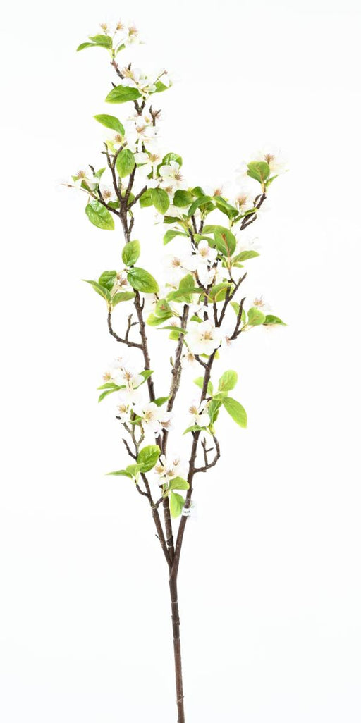 Kunstig Æblegren 125 Cm Hvide Blomster