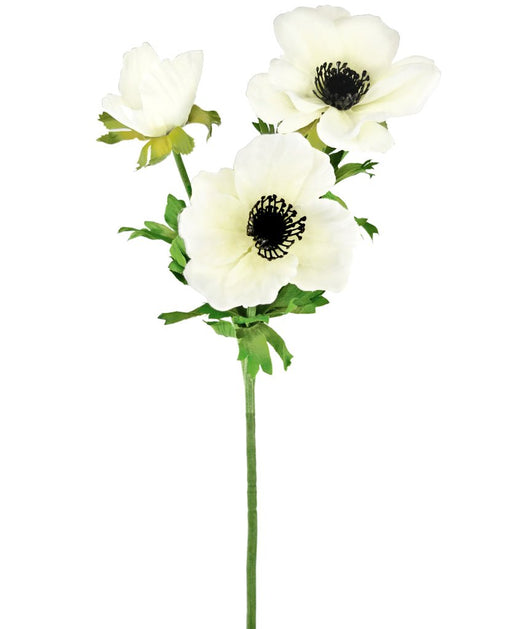 Hvid Kunstig Anemone Gren