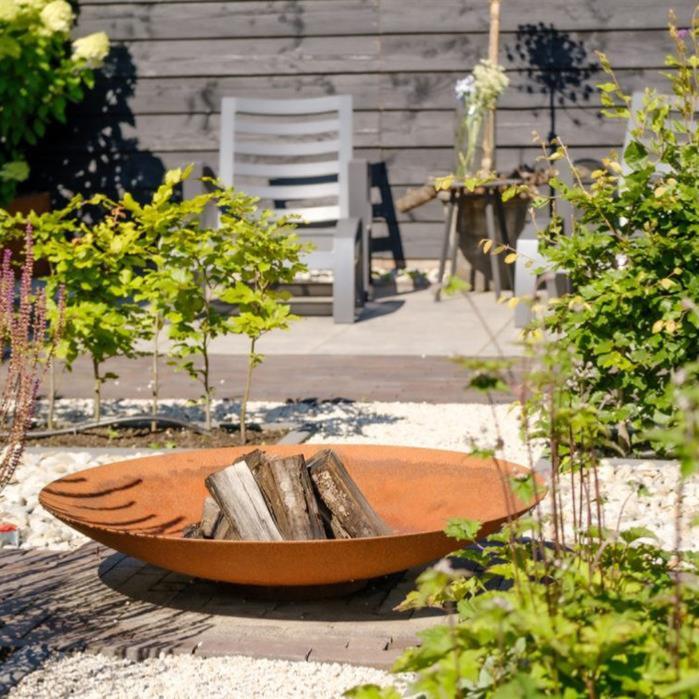 Corten Steel Brazier 60Cm Terrasse Have Rust