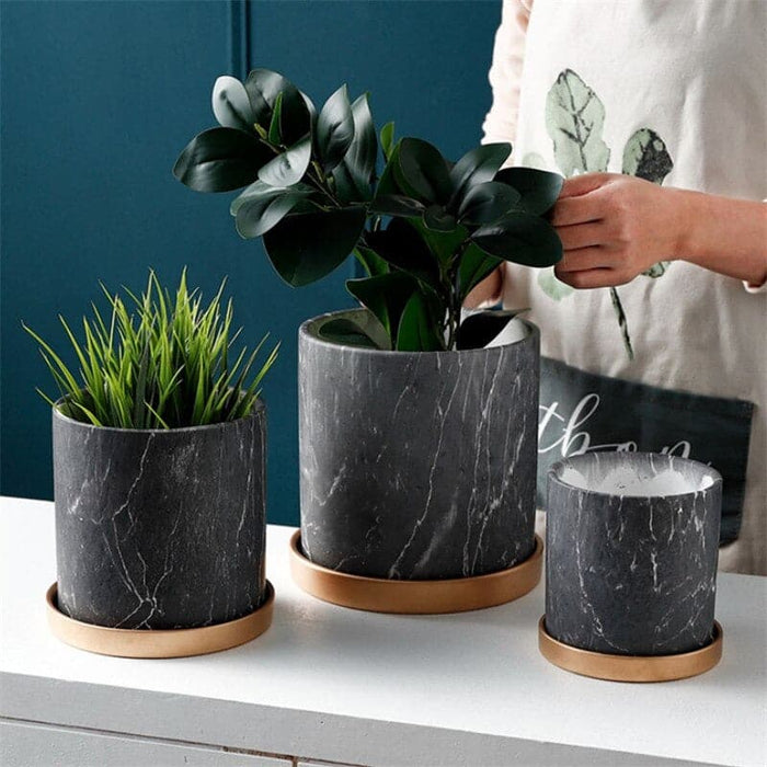 Marmo Imiteret Marmor Plantepotte