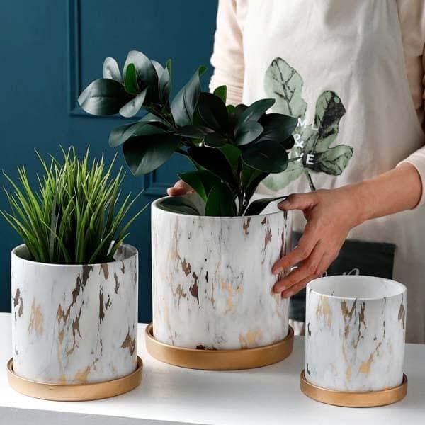 Marmo Imiteret Marmor Plantepotte