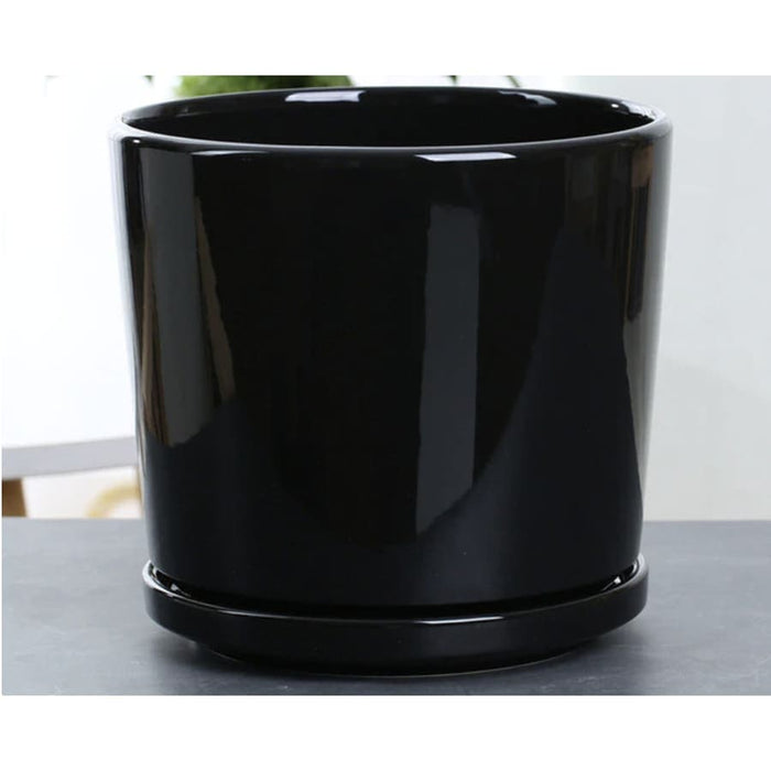 Klassisk Sort Keramik Cache Pot