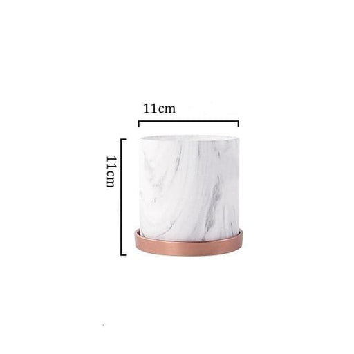 Hvid Marmor Cache Planter