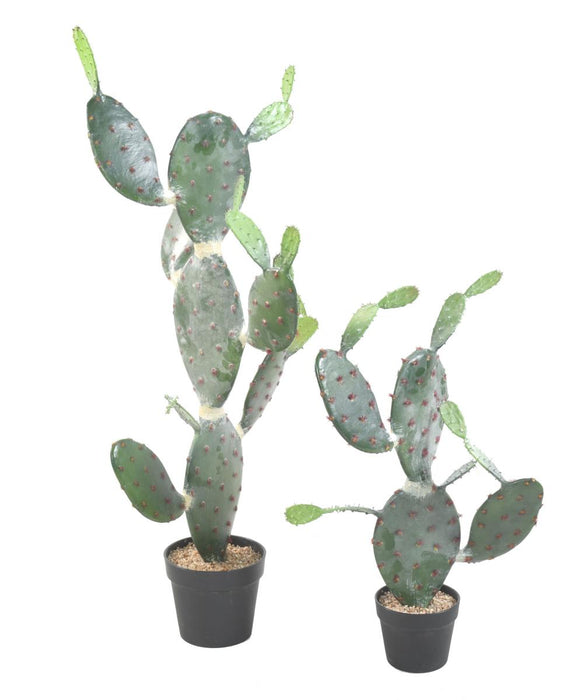 Kunstig Opuntia Cactus Til Indendørs 120Cm Grøn
