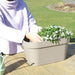 Campanula Addenda White - Balkonbak Taupe - 3 Gryder Inkluderet