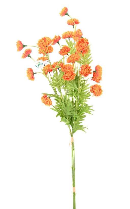 Orange Kunstig Krysantemum 27 Blomster Boligindretning