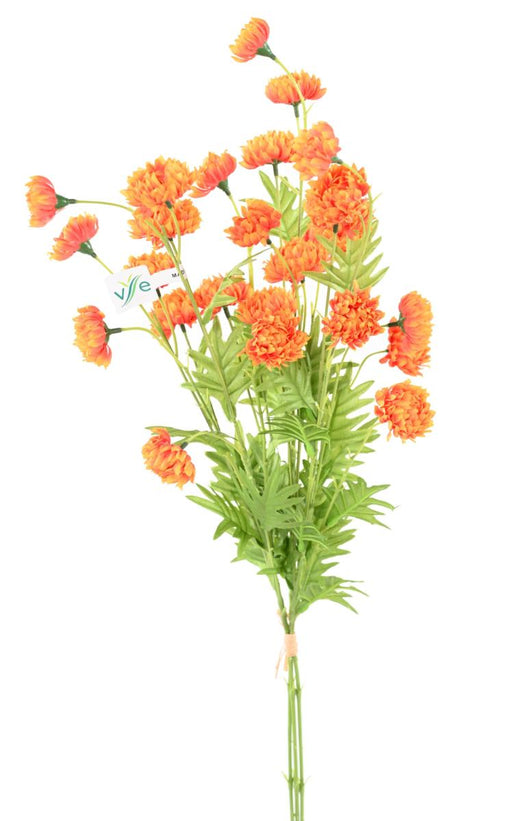 Orange Kunstig Krysantemum 27 Blomster Boligindretning