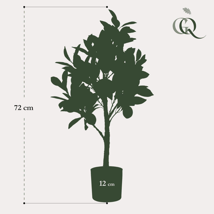 Citrontræ Kunstig Plante - H72Cm, Ø12Cm