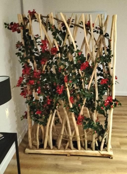 Naturlig Teak Claustra Til Rumadskillelse
