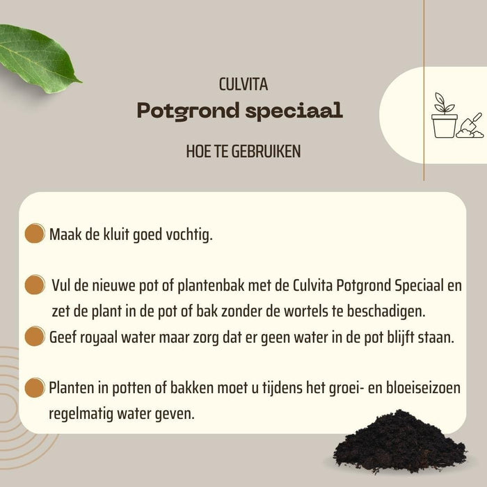 Culvita - Potgrond Specia Met 6 Måneders Ernæring 40 Liter - Premium Pottejord Til Indendørs Og Udendørs Planter - Med Næring Fra Easycoat