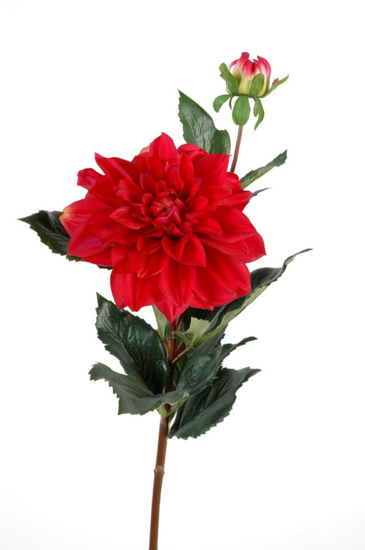 Rød Kunstig Dahlia 70 Cm Til Pynt