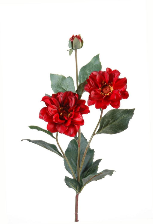 Rød Kunstig Dahlia 80Cm Indvendig Dekoration