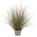 Smaragd Kunstig Pennisetum Græs 58 Cm I Zink Potte