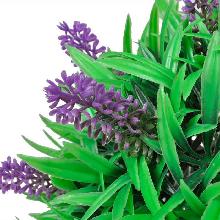 Sæt Med 2 Kunstige Buksbomkugler Med Lavendel 28 Cm