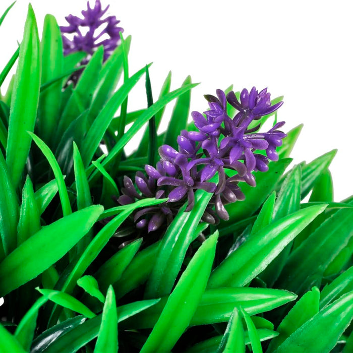 Sæt Med 2 Kunstige Buksbomkugler Med Lavendel 30 Cm