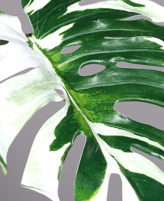 Kunstigt Monstera Blad 110 Cm Broget
