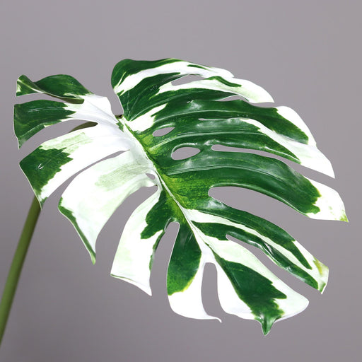 Kunstigt Monstera Blad 110 Cm Broget