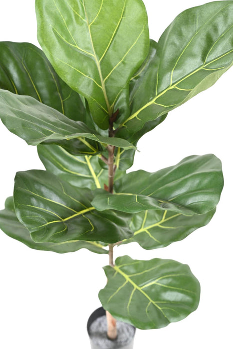 Kunstig Ficus Lyrata 100 Cm Grøn Til Indendørs