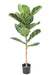 Kunstig Ficus Lyrata 100 Cm Grøn Til Indendørs