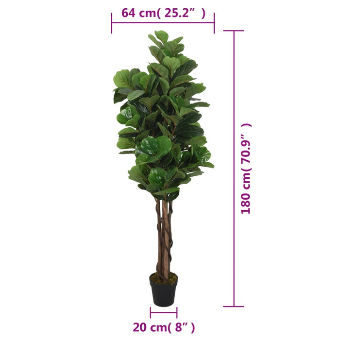 Kunstig Ficus Lyrata 232 Blade 180 Cm Grøn