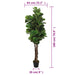 Kunstig Ficus Lyrata 232 Blade 180 Cm Grøn