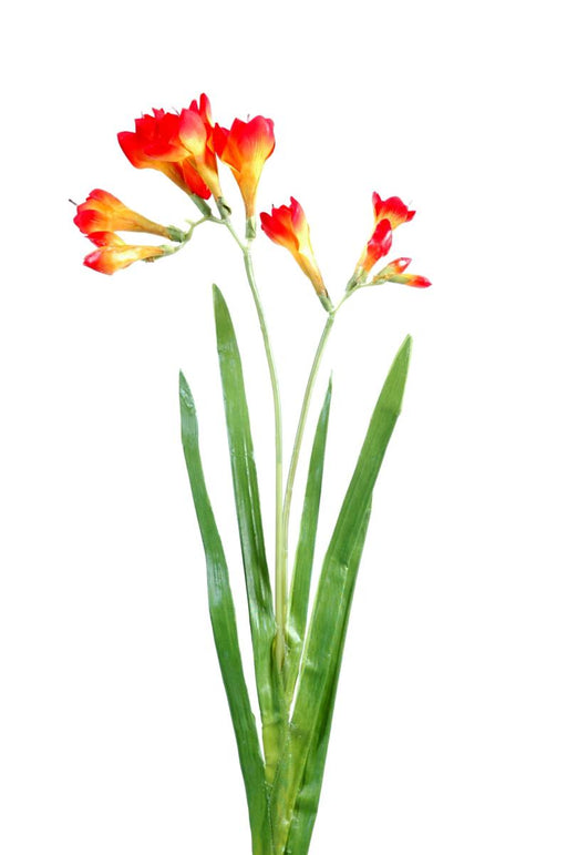 Kunstig Blomst Freesia Orange 60Cm Til Buket