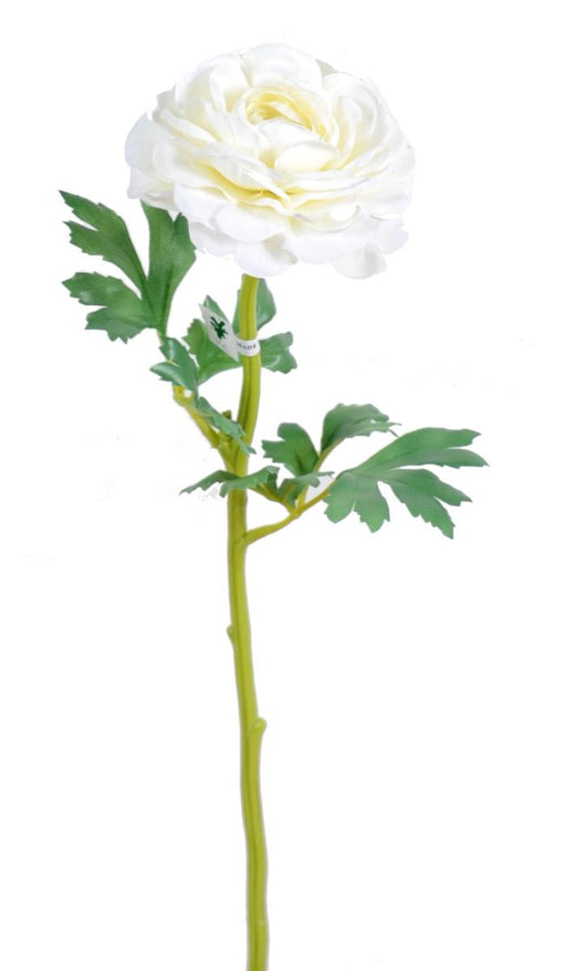 Kunstig Blomst Ranunkel Hvid 58 Cm