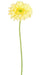 Kunstig Gul Gerbera Blomst 50 Cm Fleksibel Stilk