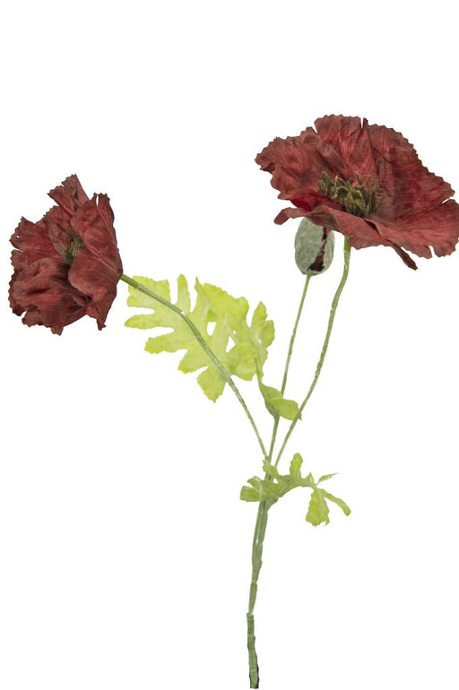 Kunstig Blomstervalmue Bourgogne