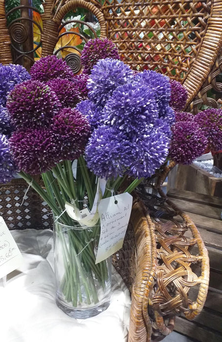 Kunstige Blomster Allium Sæt Med 3 Til Dekoration