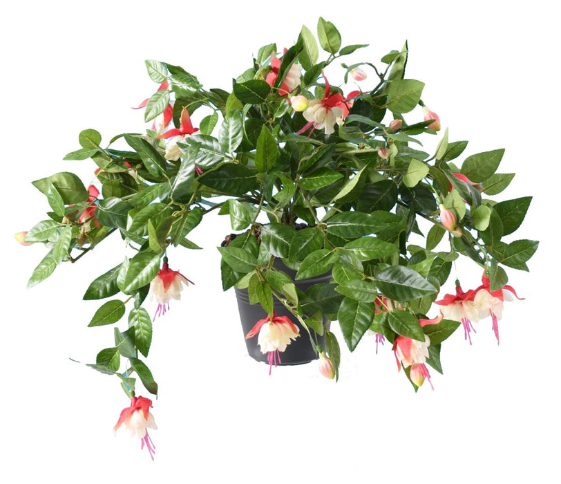 Kunstig Fuchsia Blomst 25 Cm Cremerød På Stake