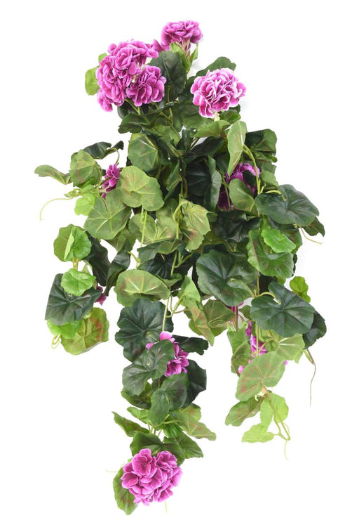 Kunstig Geranium 60 Cm Indvendig Dekoration Lilla