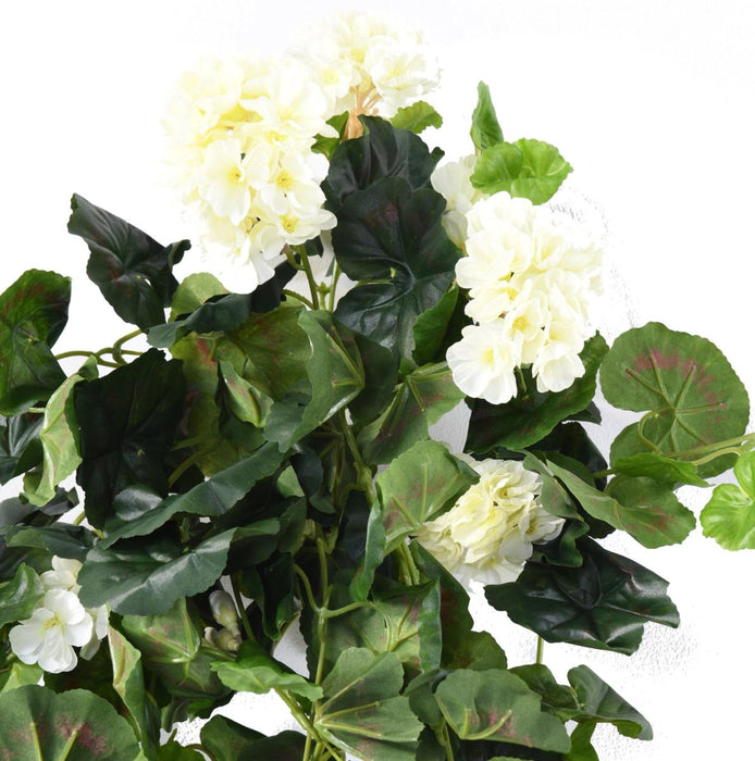 Hvid Kunstig Geranium 60 Cm Indvendig Dekoration