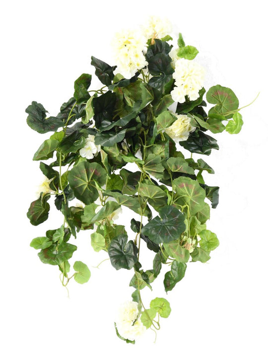 Hvid Kunstig Geranium 60 Cm Indvendig Dekoration