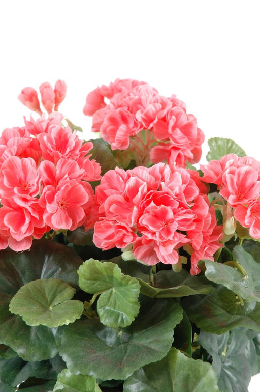 Kunstig Geranium På Pæl 35 Cm Laks