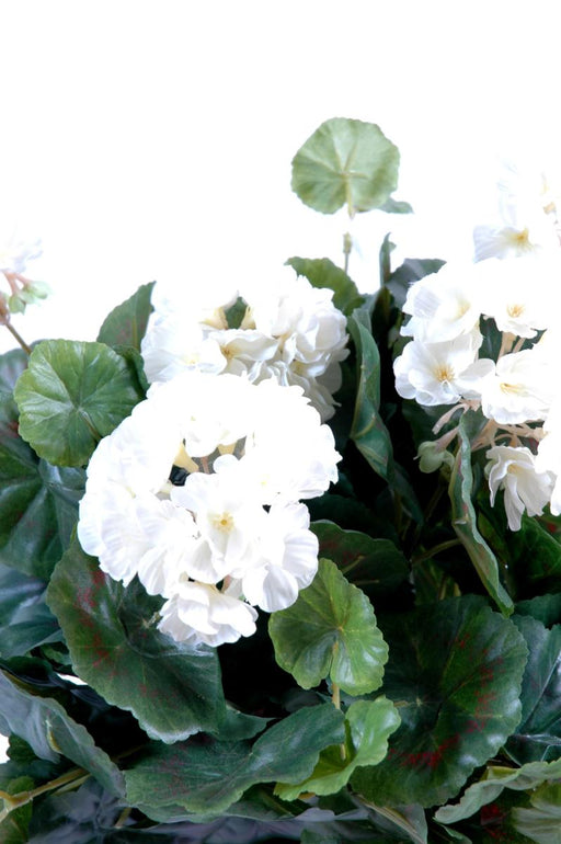 Kunstig Geranium Hvid Pæl 35 Cm