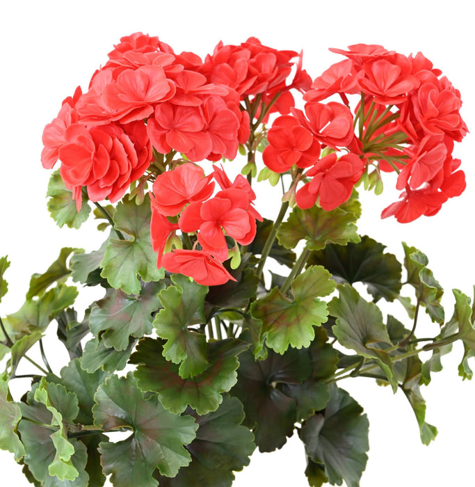 Kunstig Rød Geranium 6 Hoveder Til Dekoration