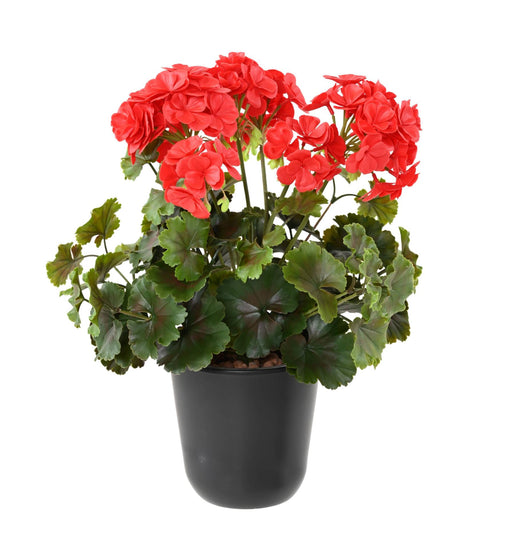Kunstig Rød Geranium 6 Hoveder Til Dekoration