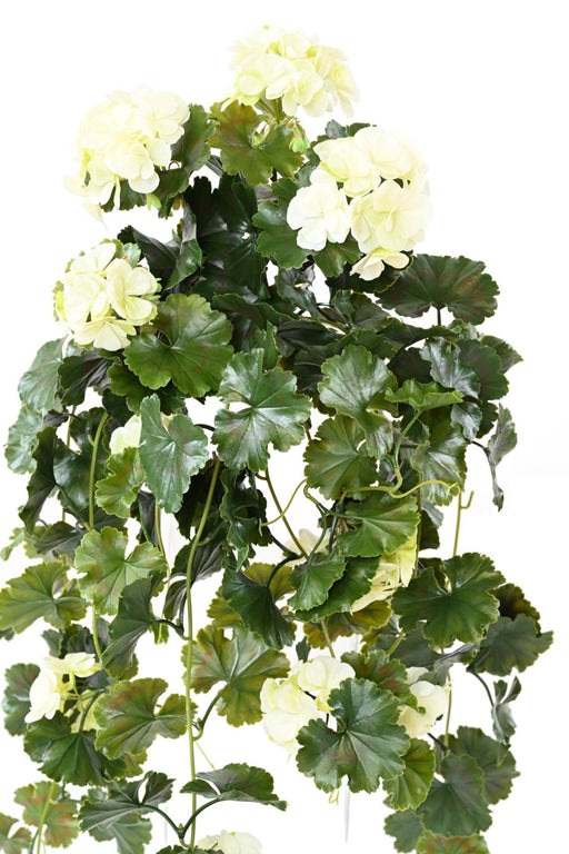 Kunstig UV Geranium 10 Hoveder Udendørs Plante 65Cm
