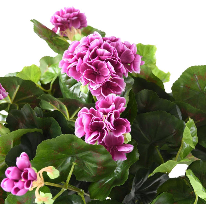 Lilla Kunstig Geranium På Pæl 35 Cm