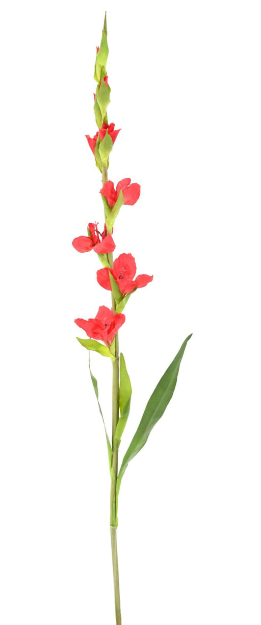 Kunstig Gladiolus Rød 100 Cm Til Blomsterdekoration