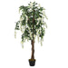 Kunstig Wisteria 560 Blade 80 Cm Grøn Og Hvid
