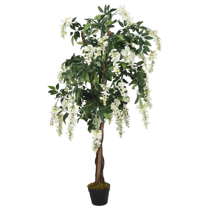 Kunstig Wisteria 560 Blade 80 Cm Grøn Og Hvid