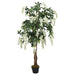 Kunstig Wisteria 840 Blade 120 Cm Grøn Og Hvid