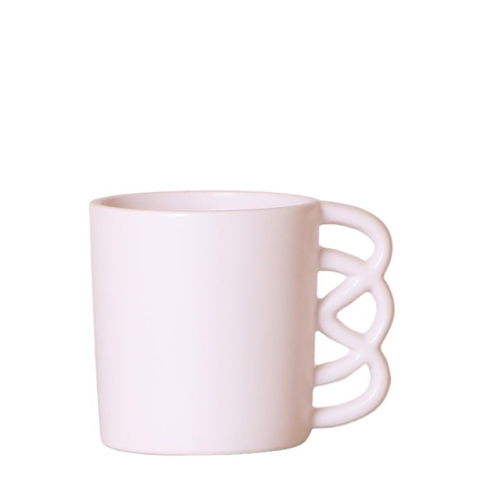 Happy Mug - Hvid Keramisk Plantekasse