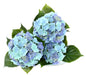 Kunstig Hortensia 3 Hoveder UV-Resistent H.45Cm Blå