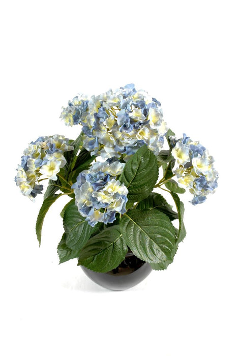 Kunstig Hortensia 5 Hoveder Blå 50 Cm På Bål