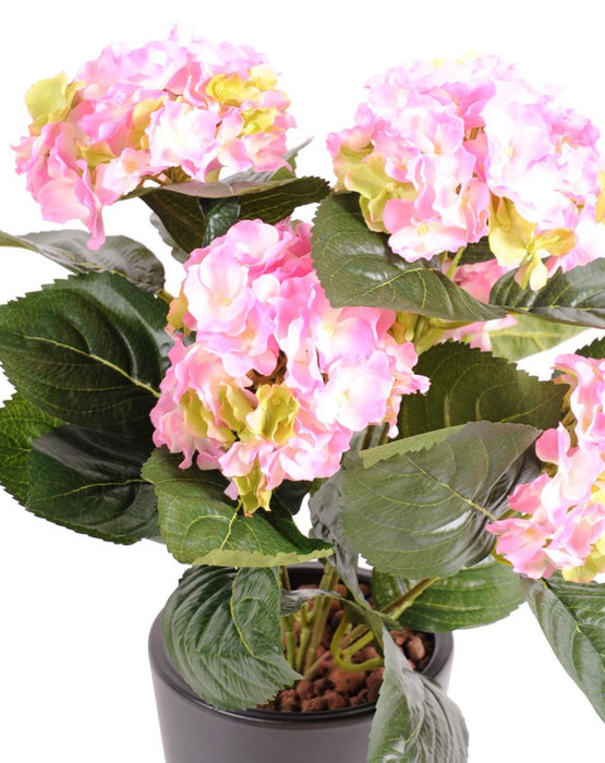 Kunstig Pink Hortensia-Syning Høj 40 Cm